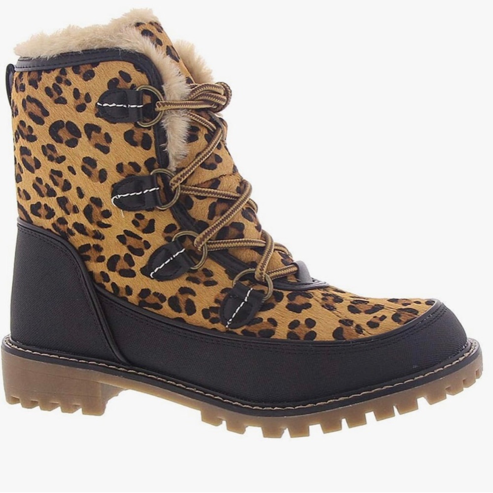 MÍA MISHA -L Womens Boot Size 7M US Leopard Block Heel NEW
